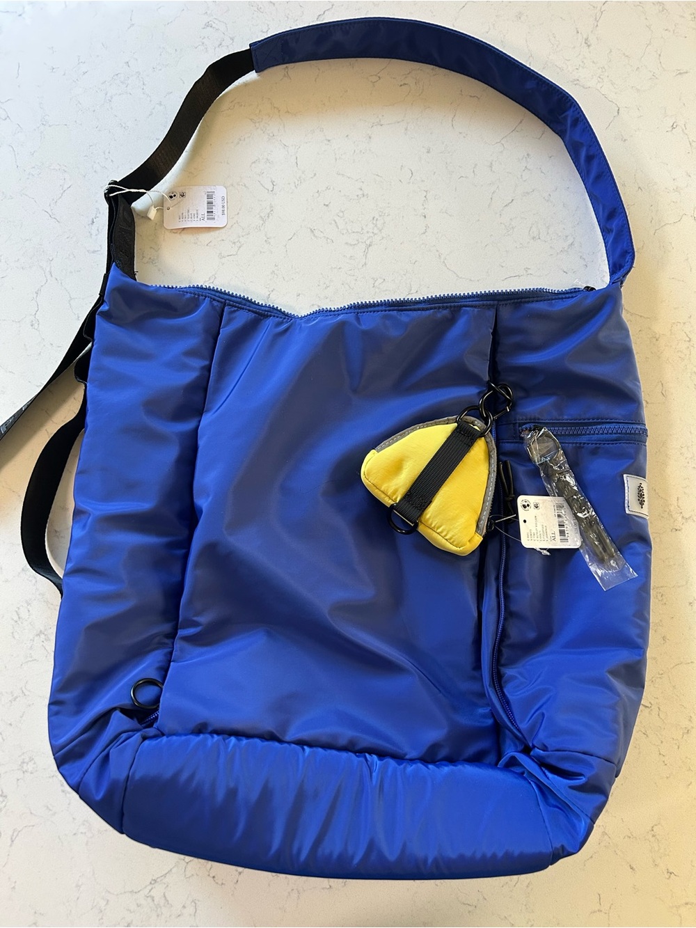 New FP Movement No Time Zones Carryall Tote in Electric Shock Blue w/ Mini Pouch